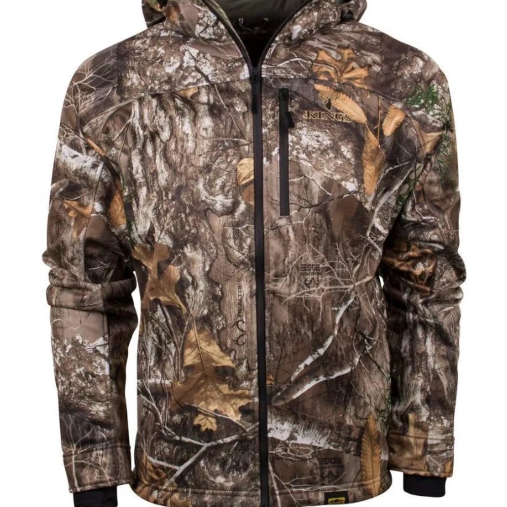 KING’S Brown and Green Hunting Jacket with Camouflage Design